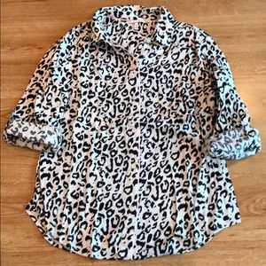 Victoria’s Secret M Leopard Pajama Top Shirt